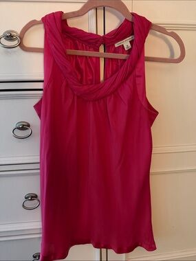 Banana Republic Fuchsia Twisted Halter Satin Camisole